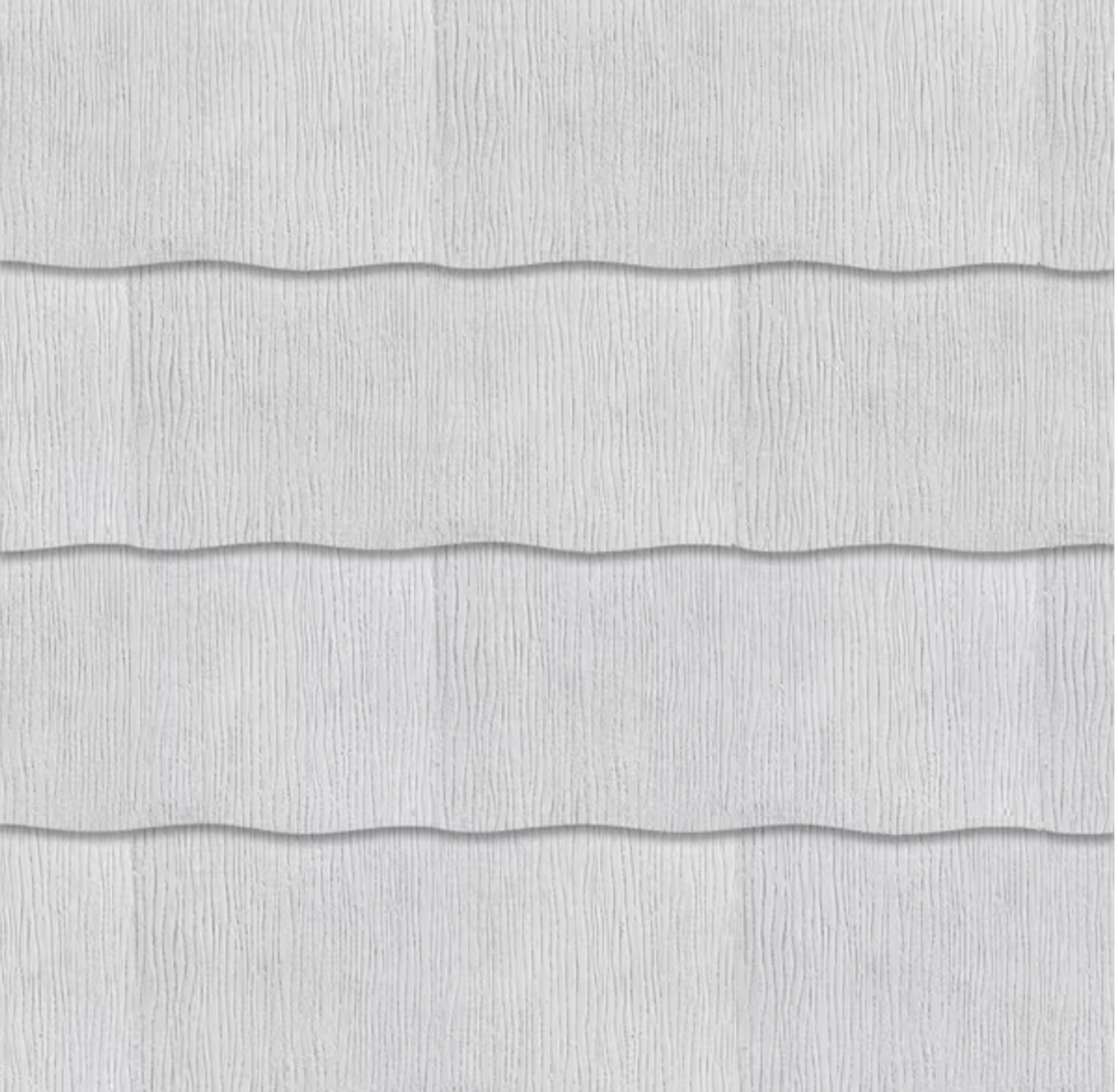 A wall of exterior fiber cement home siding with wavy borders.