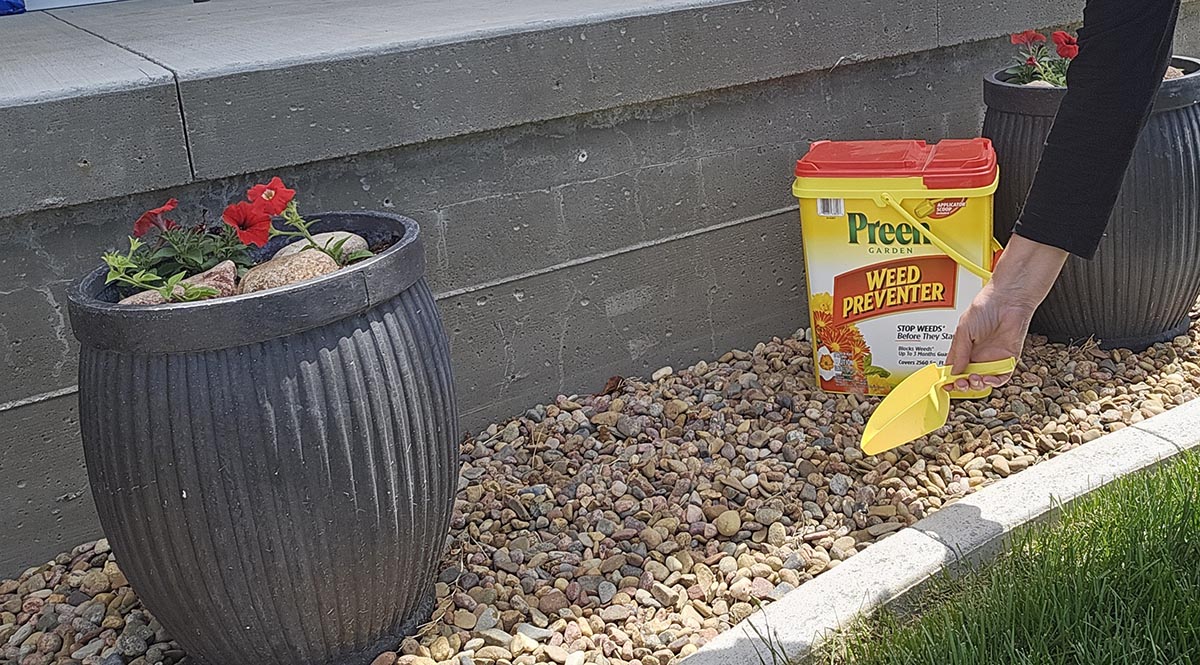 Ace Hardware YardRx Program Review Treating rock garden with preemergent