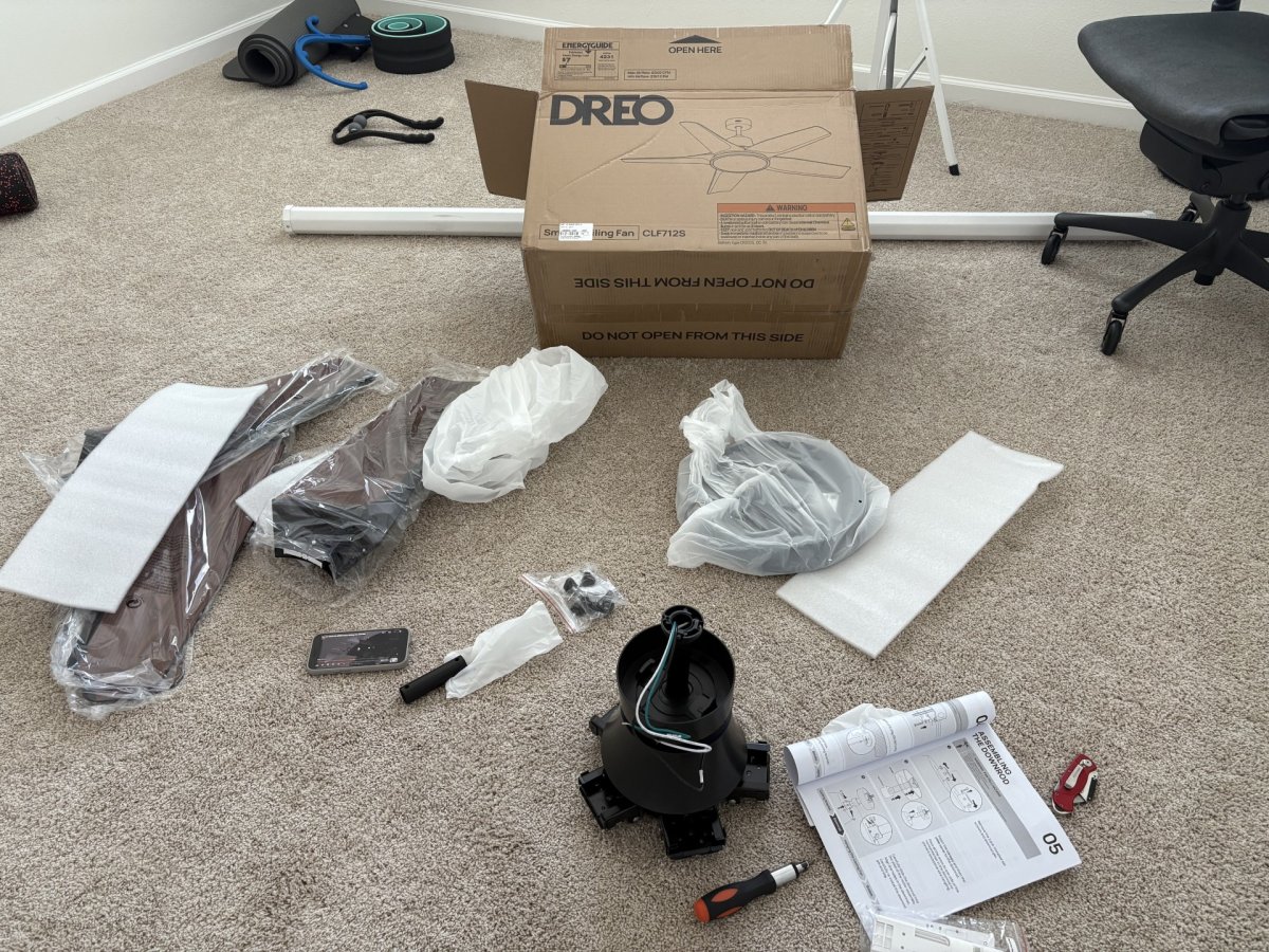Dreo ceiling fan install