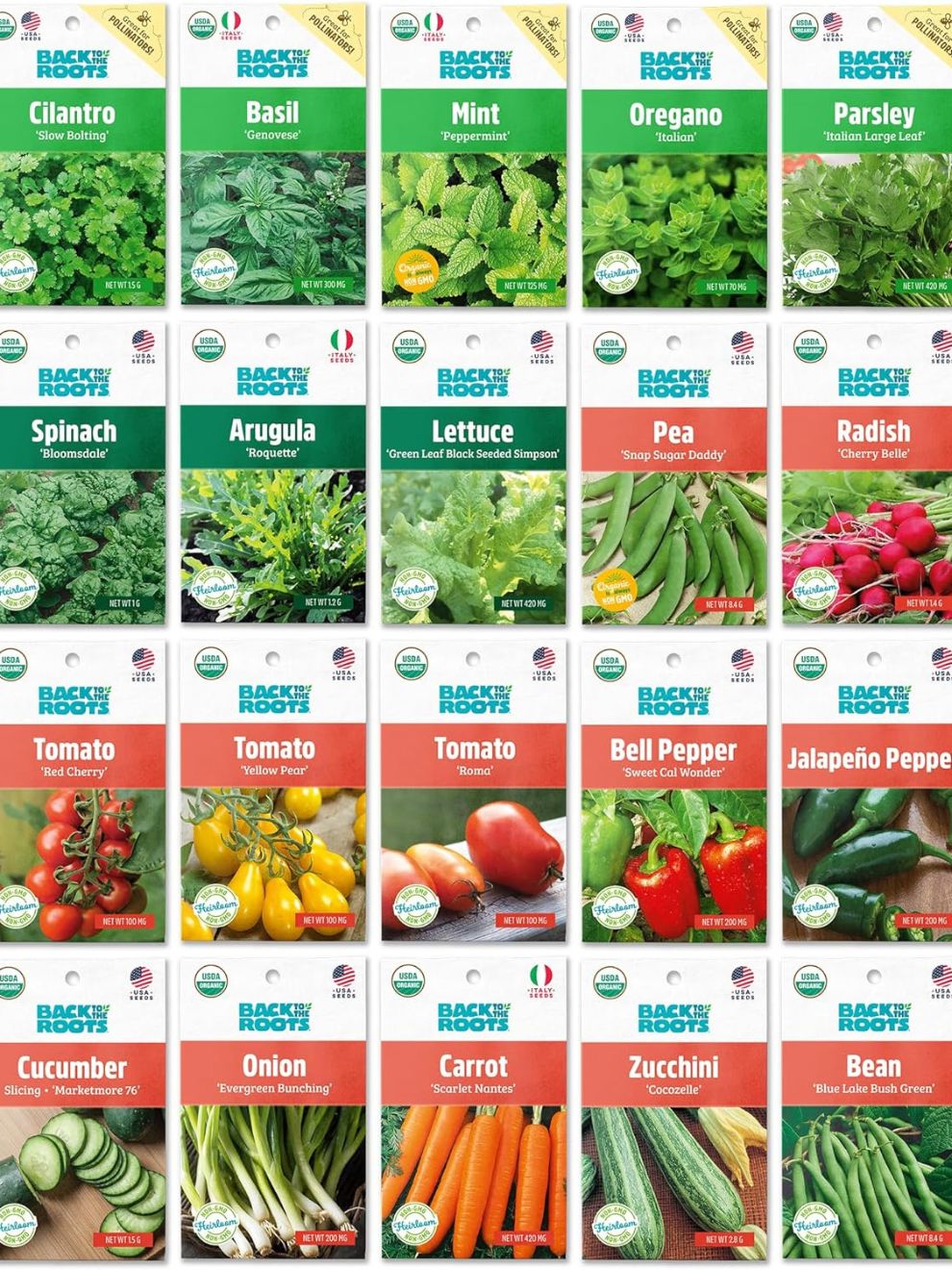 Organic Herbs and Veggies Seed Variety
