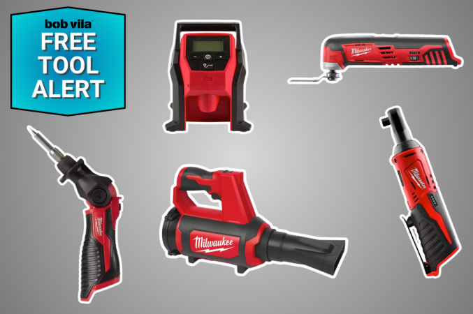 Milwaukee Free Tools on Gray Background Free Tools Deal at Home Depot