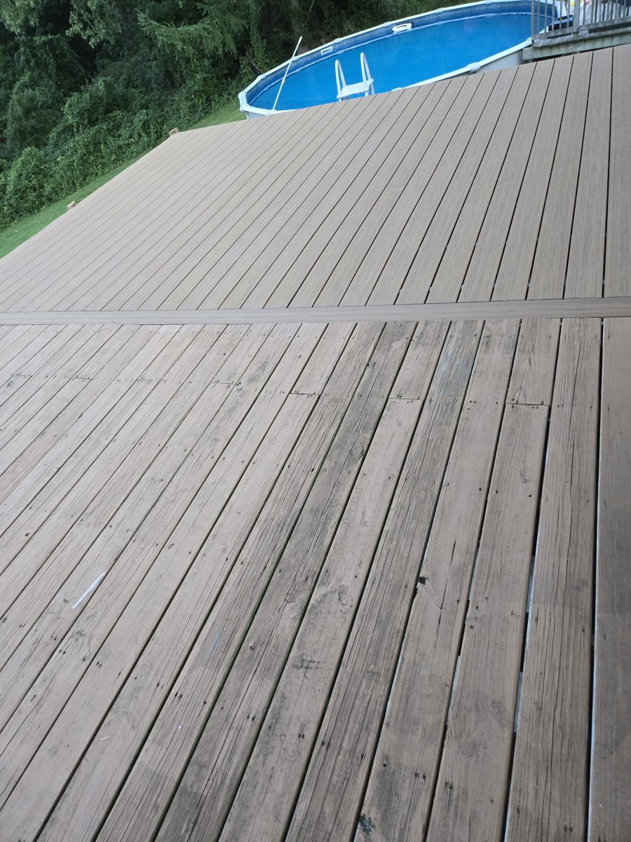 Deck halfway refinished