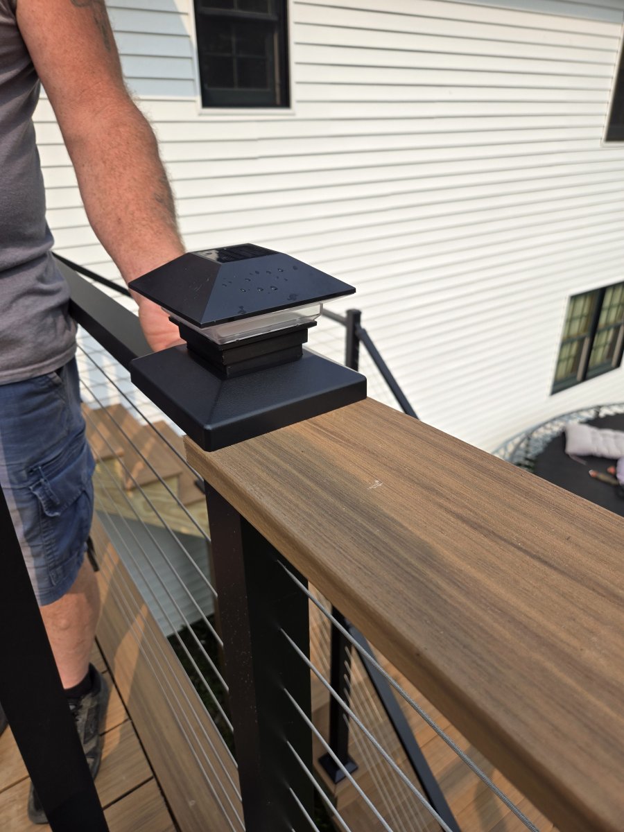 Adding cocktail railing to new composite deck