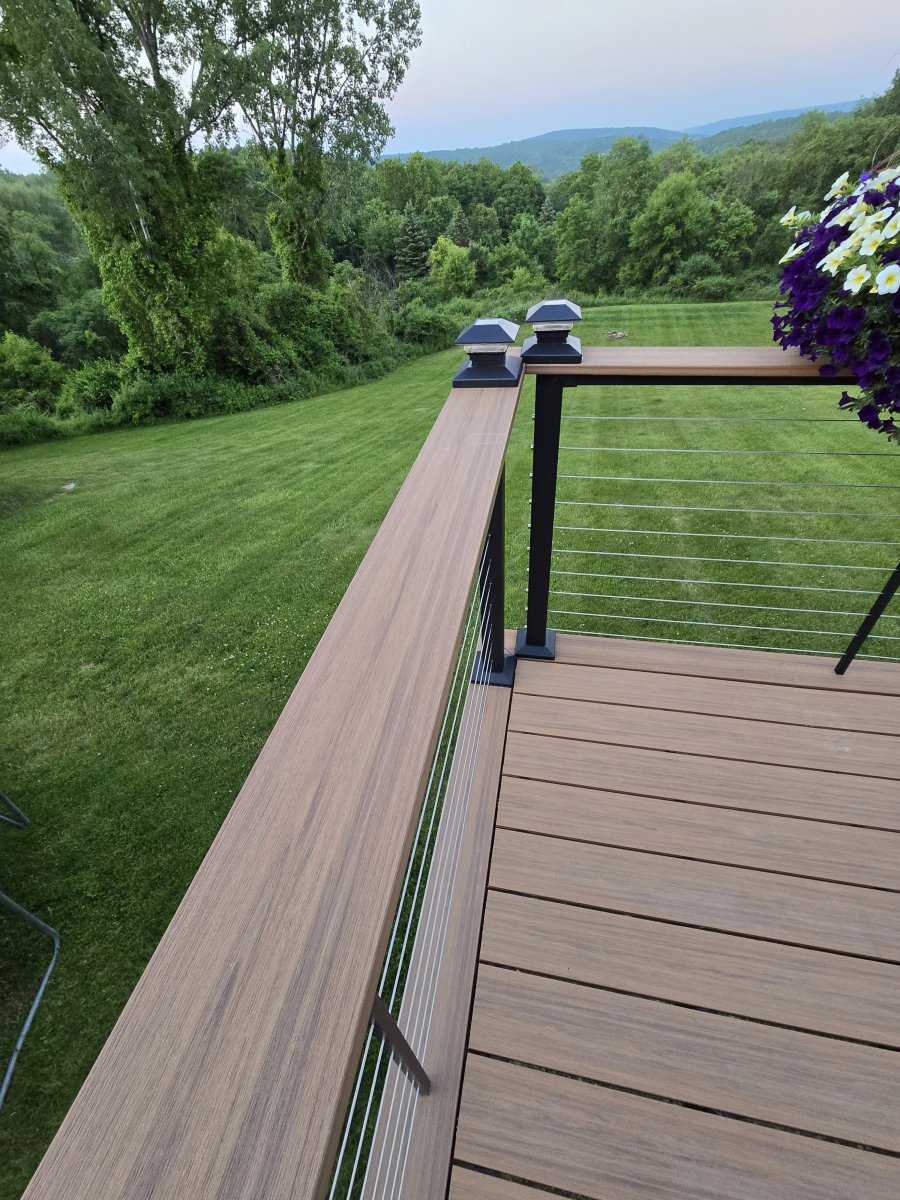 Adding cocktail railing to new composite deck