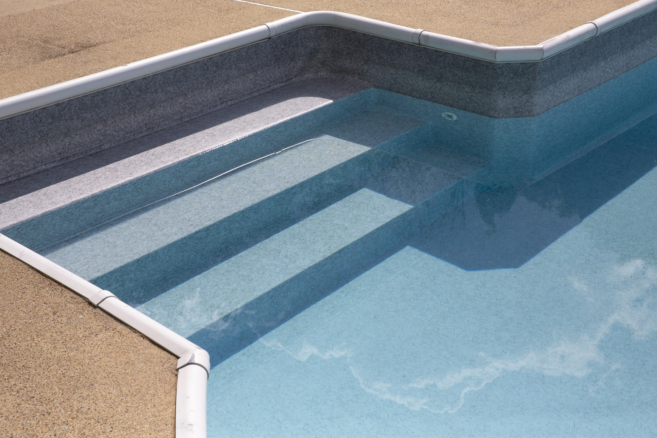 Pool with low water level