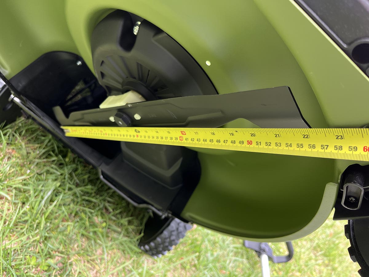 Green Machine Mower blade view