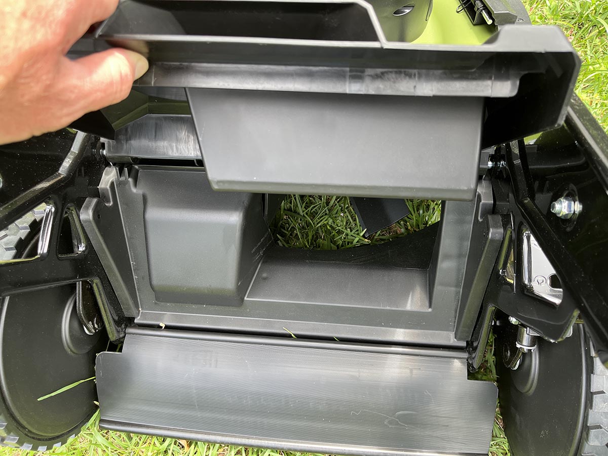 Green Machine mower integrated mulch plug