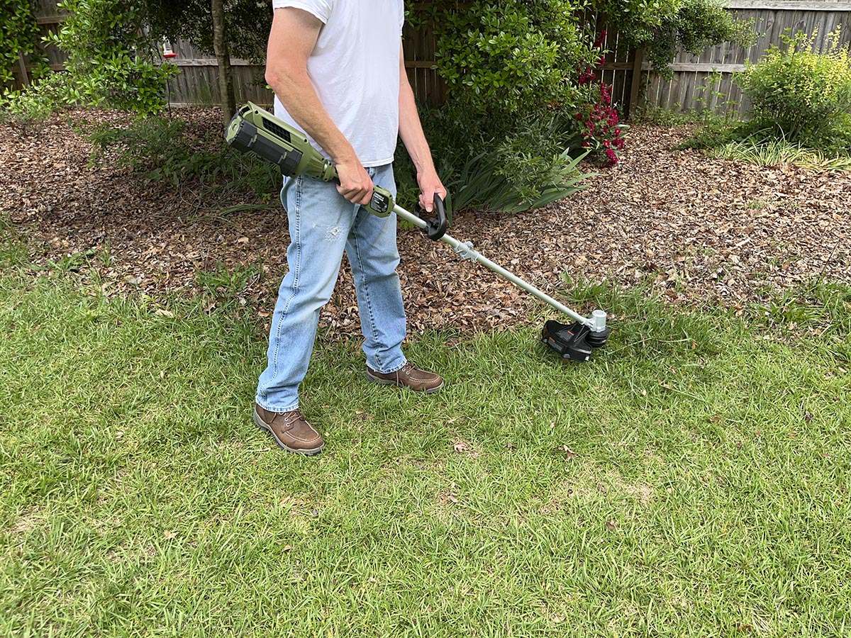 Green Machine trimmer action