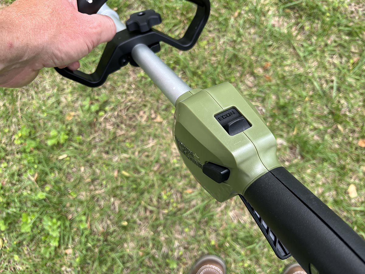 Green Machine trimmer controls