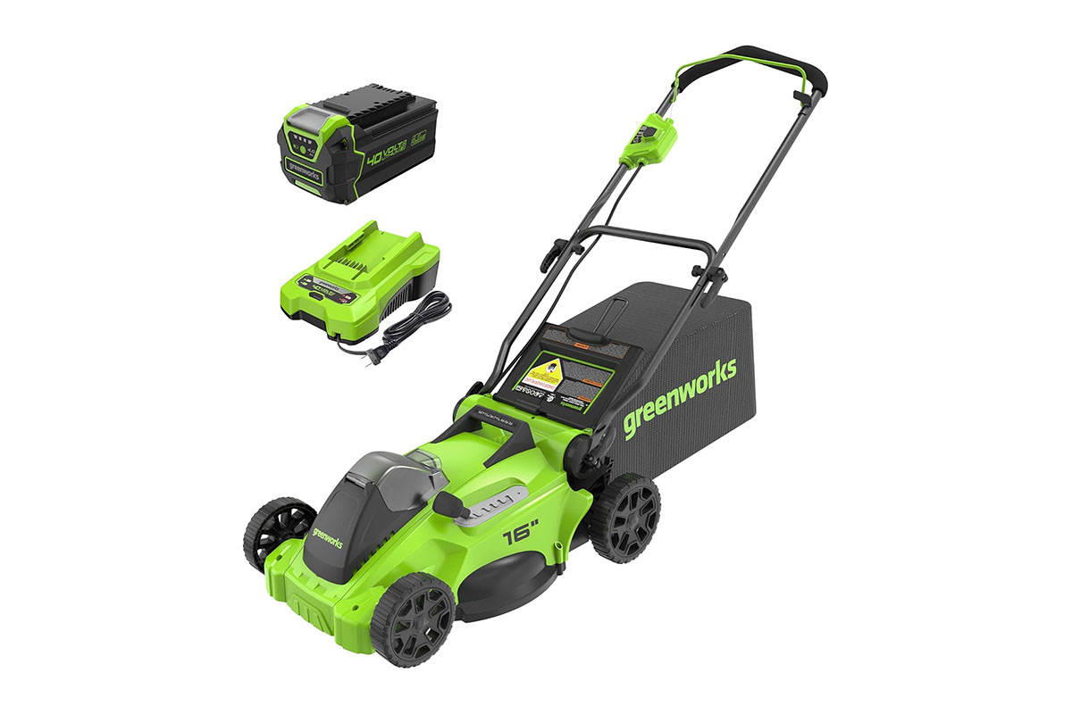 Prime Day Early Greenworks Deals Greenworks 40V 16 Cordless Puss Lawn Mower Kit