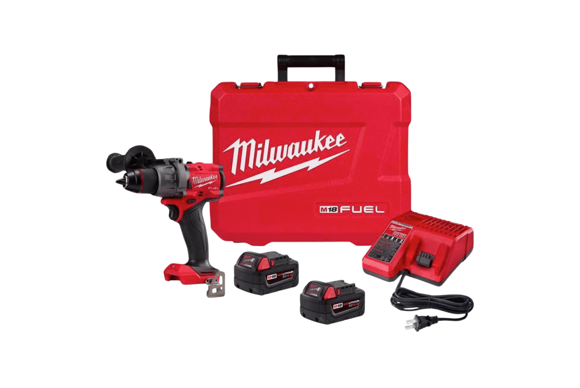 Milwaukee M18 Compact Brushless Hammer Drill/Driver Kit free Milwaukee battery deal at Ace Hardware