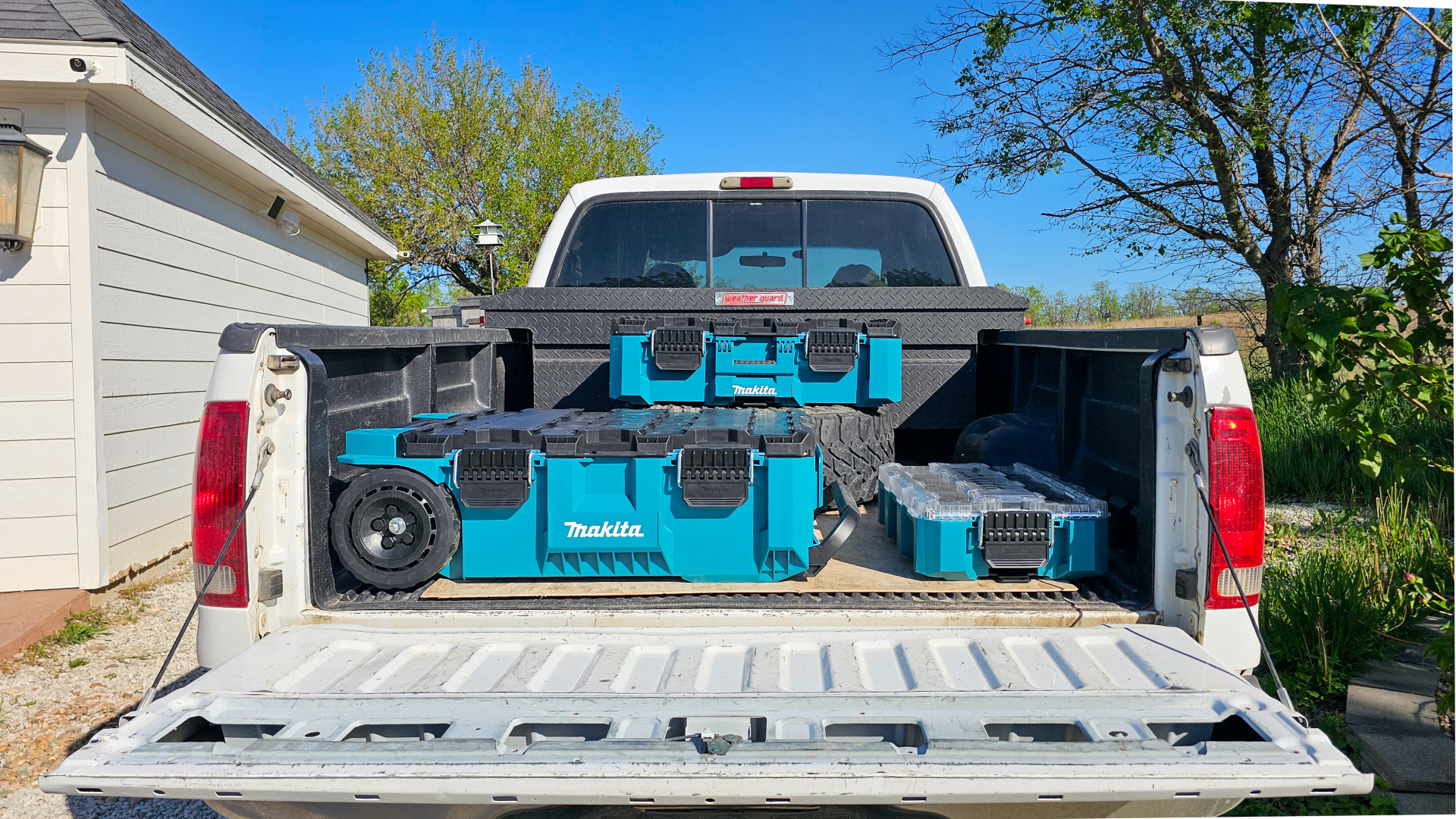 another view of Makita MakTrak  in truck bed