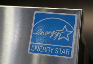 Closeup of blue Energy Star logo