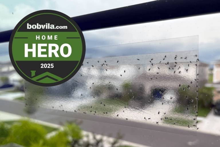 Catchmaster fly trap installed on window