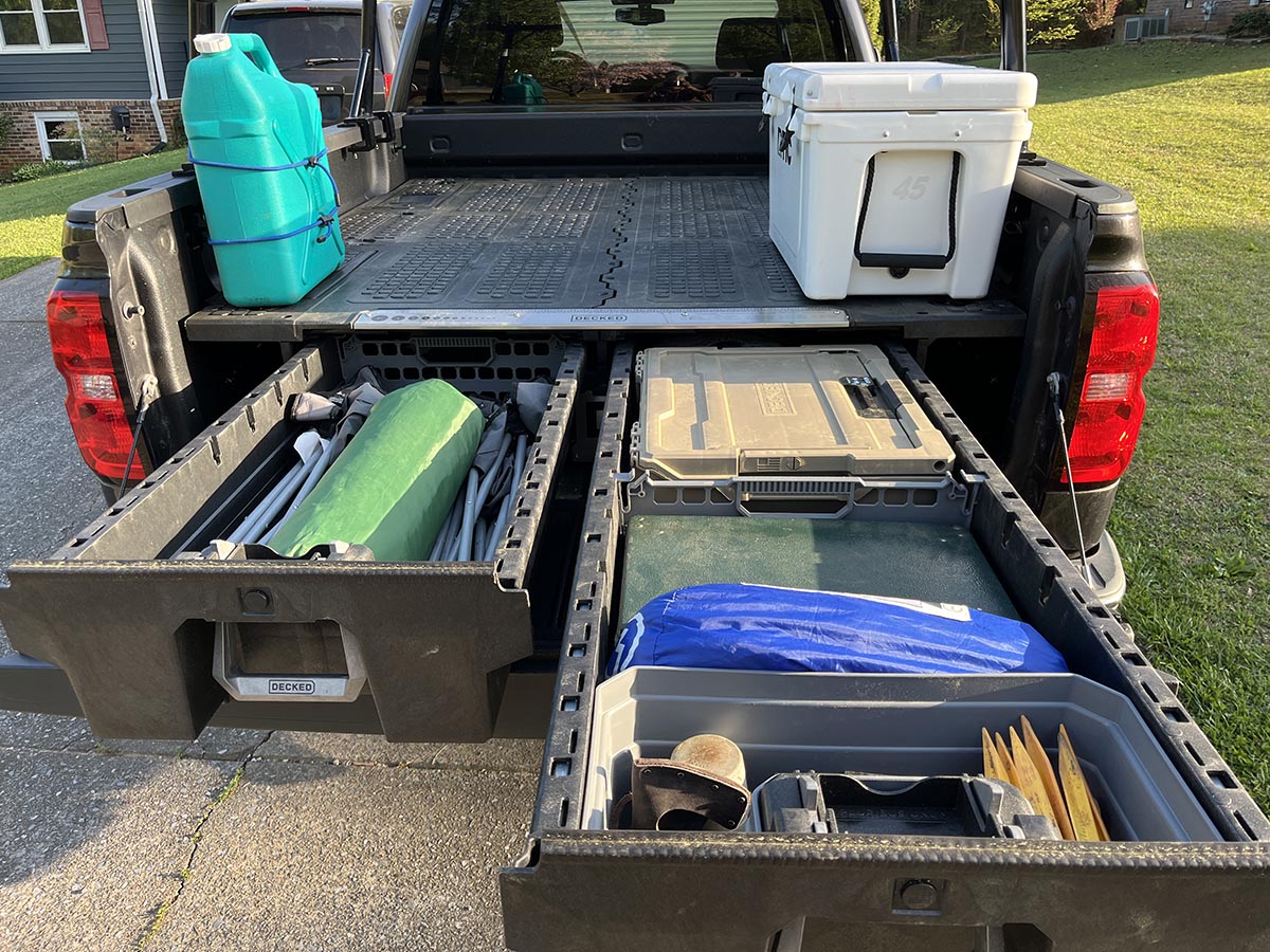 Decked packed for camp