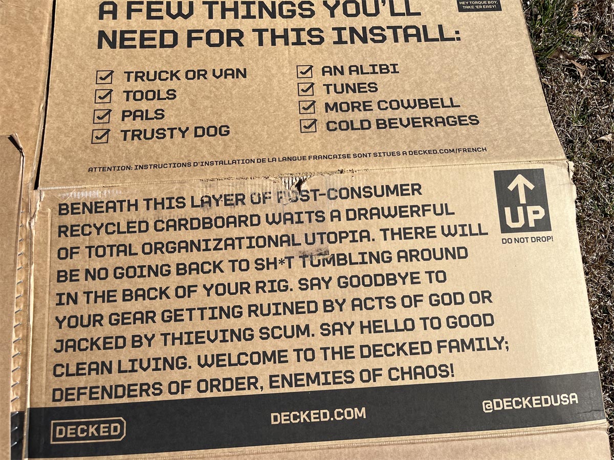Decked witty packaging