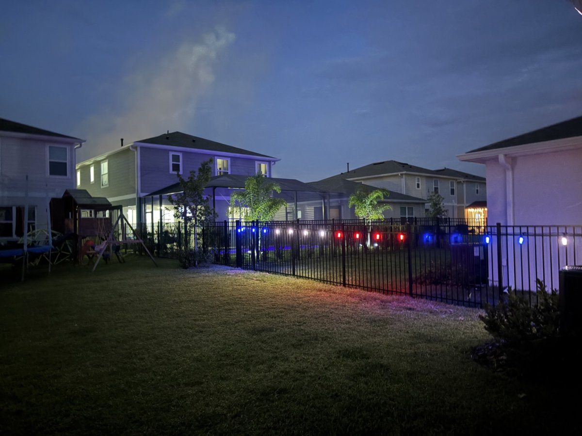 Enbrighten cafe lights night