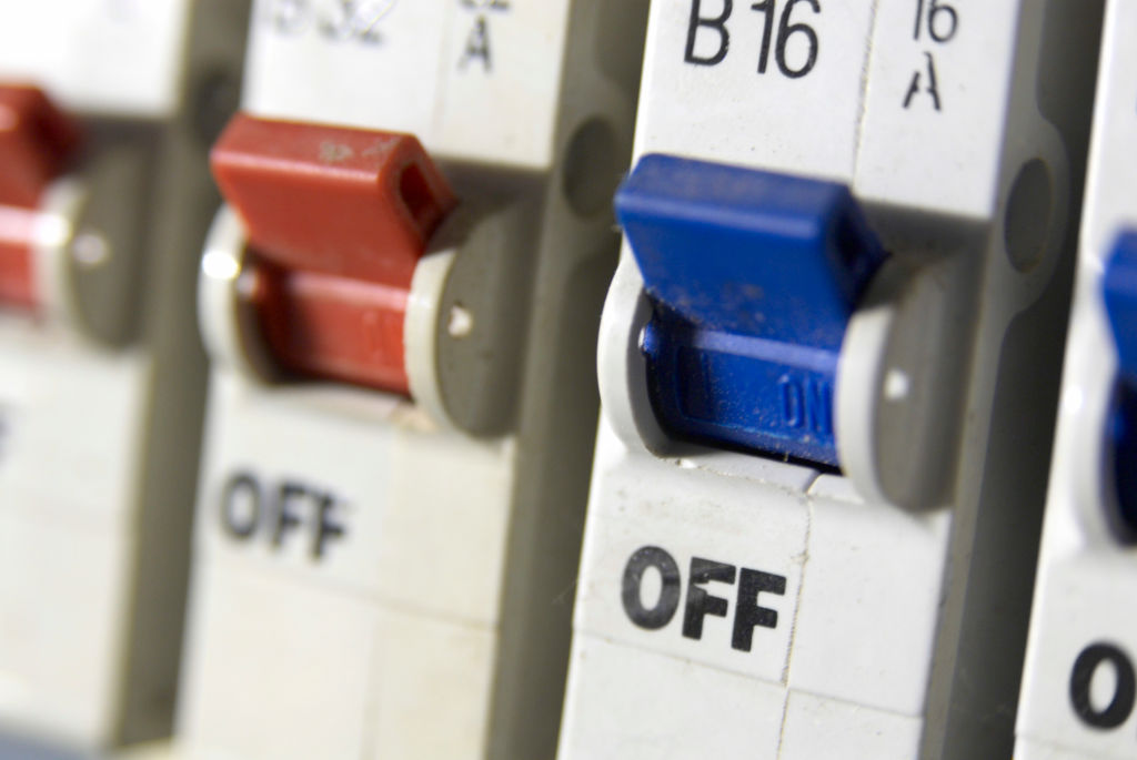 Closeup of fuse box