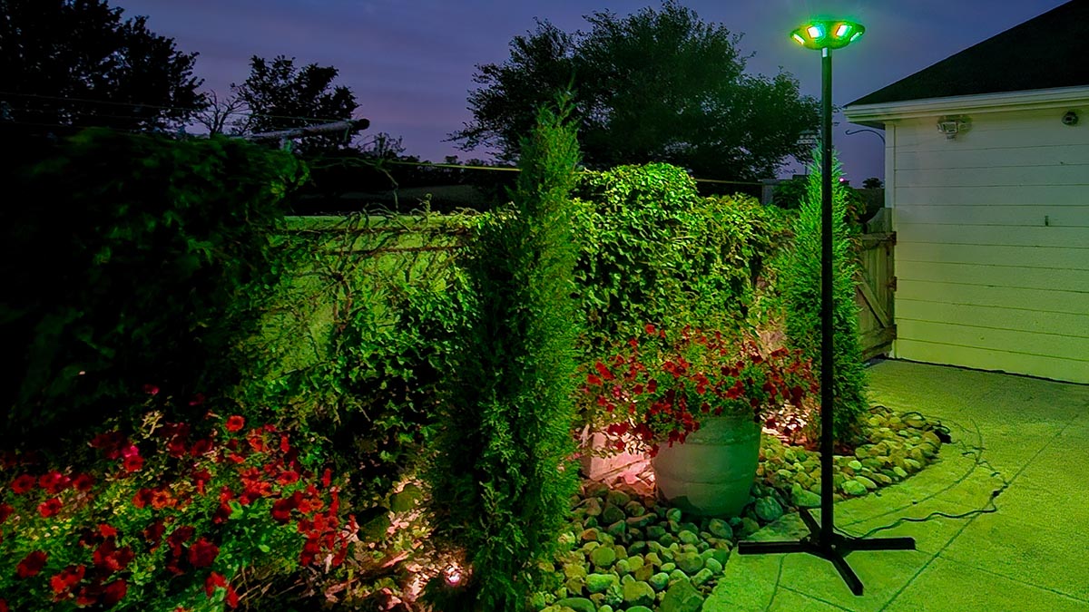 Govee Post Lamp LIght on Patio
