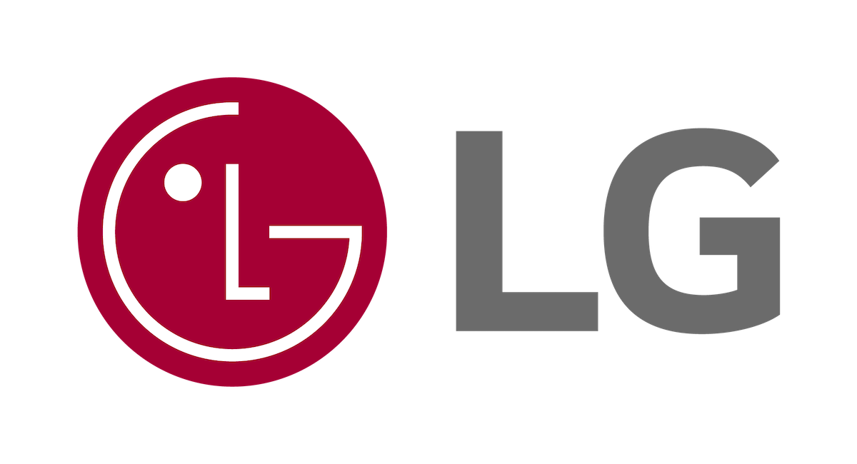 LG Electronics logo with symbol and letters.