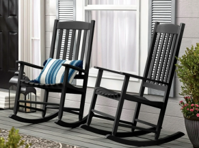 Mainstays Outdoor Wood Porch Rocking Chairs for $88 during walmart clearance