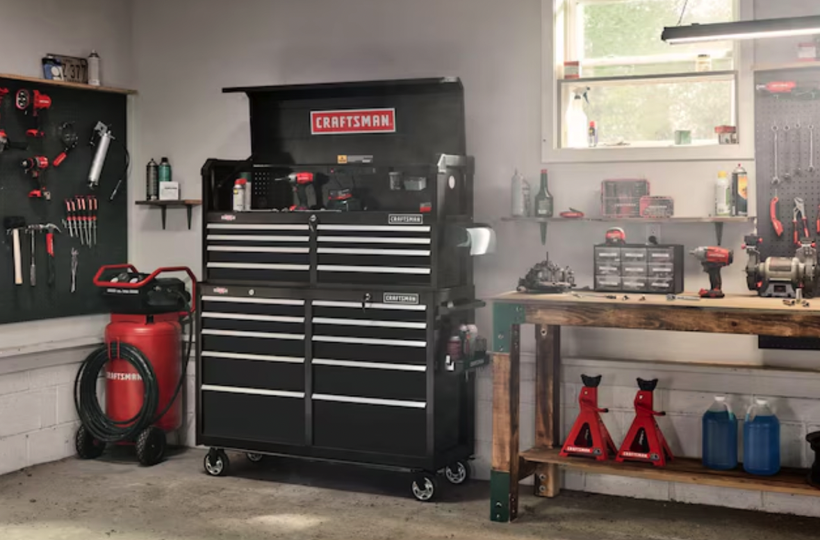 Craftsman 52″ 10‑Drawer Rolling Cabinet for $449 at Lowe's during Lowe's Deals