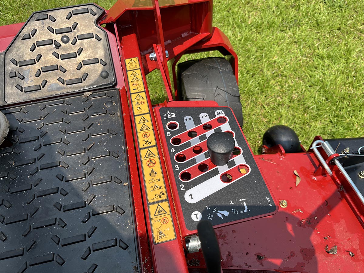 Toro Titan Max height of cut adjustment