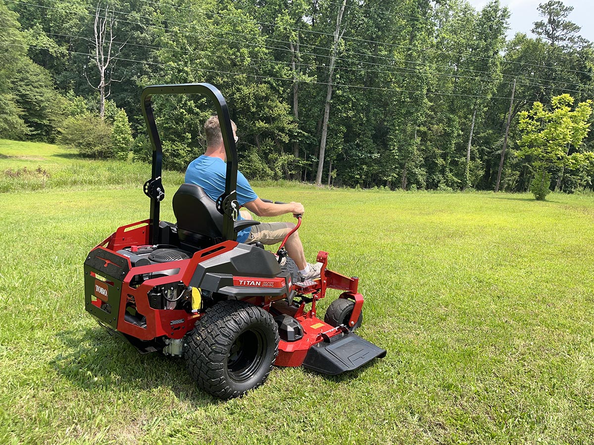 Toro Titan Max mowing