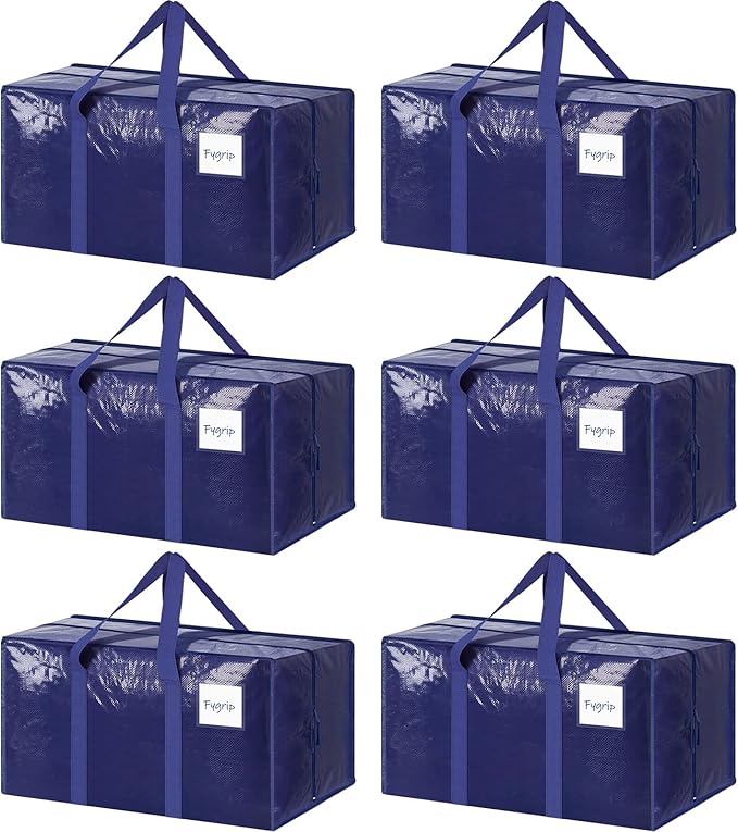 Blue storage bags