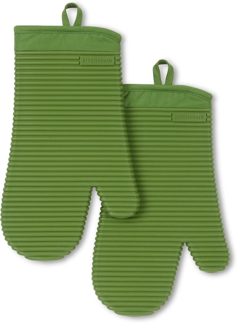 KitchenAid Ribbed Soft Silicone Oven Mitt Set