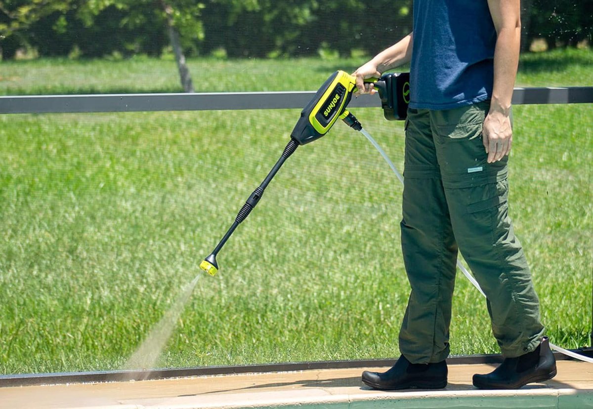Early Prime Day Outdoor Power Deals Sun Joe 24V Cordless Power Cleaner
