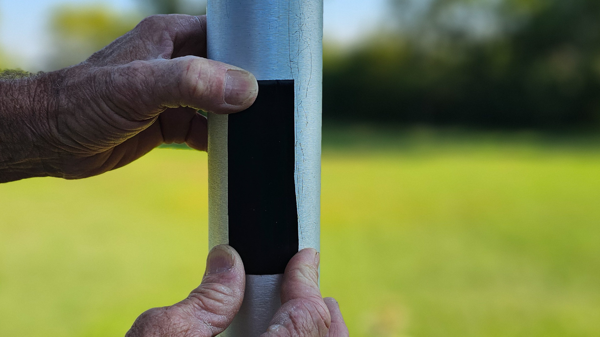 Putting Flex Tape over a crack in steel pipe