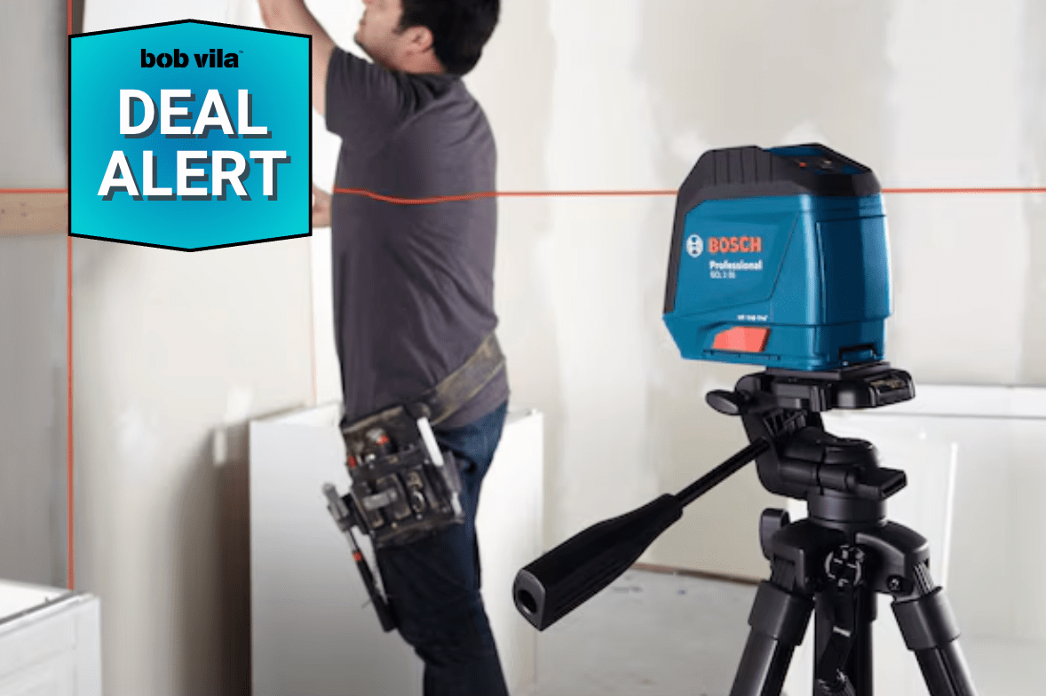 Lowe's slashed the price on a Bosch laser level and is giving away a free Bosch tripod