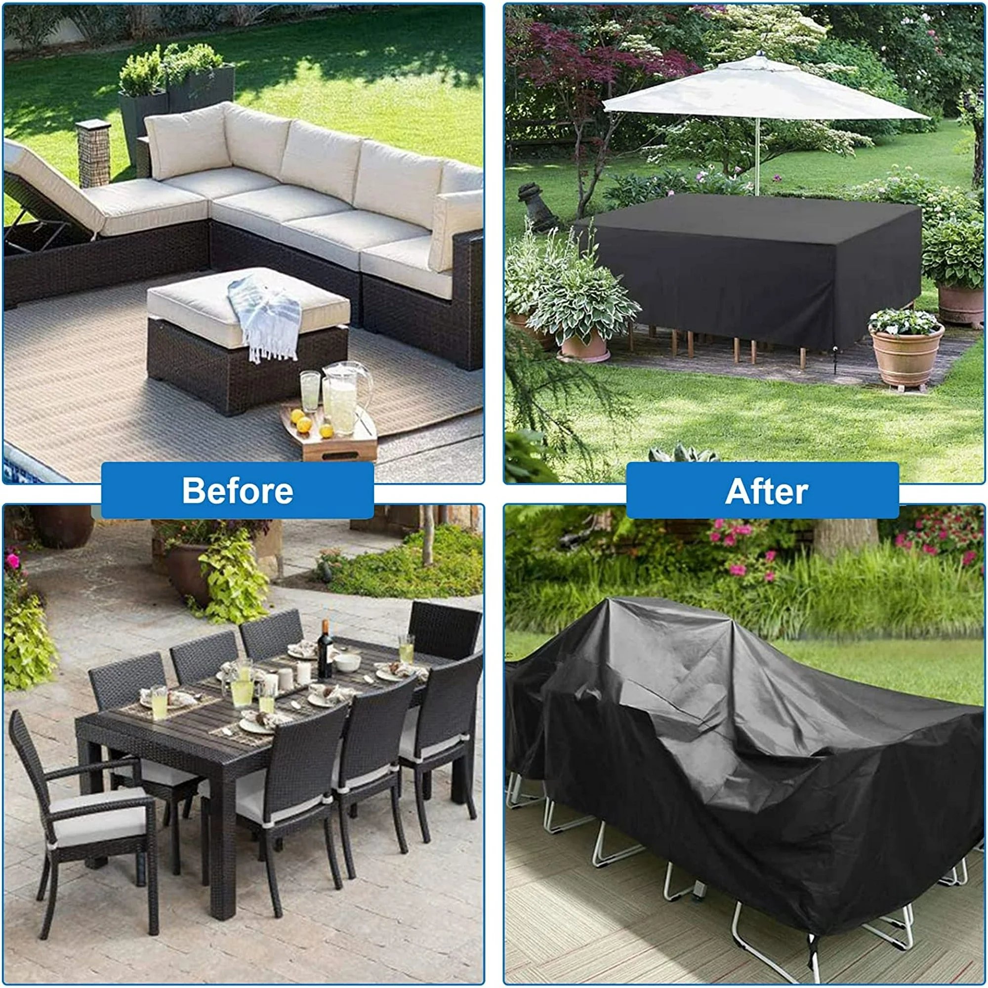 Patio furniture cover demo