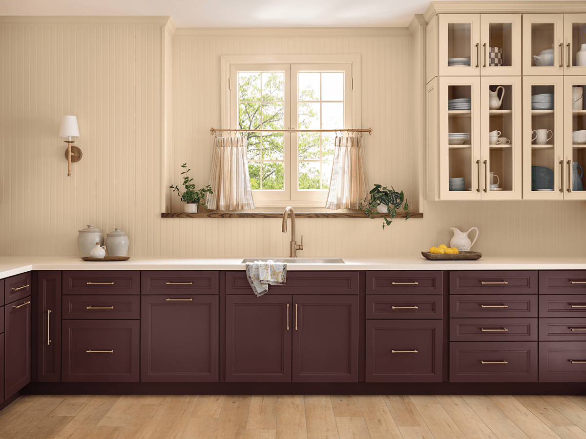 Dutch Boy's Melodious Ivory paint, the brand's 2026 color of the year, on kitchen walls.