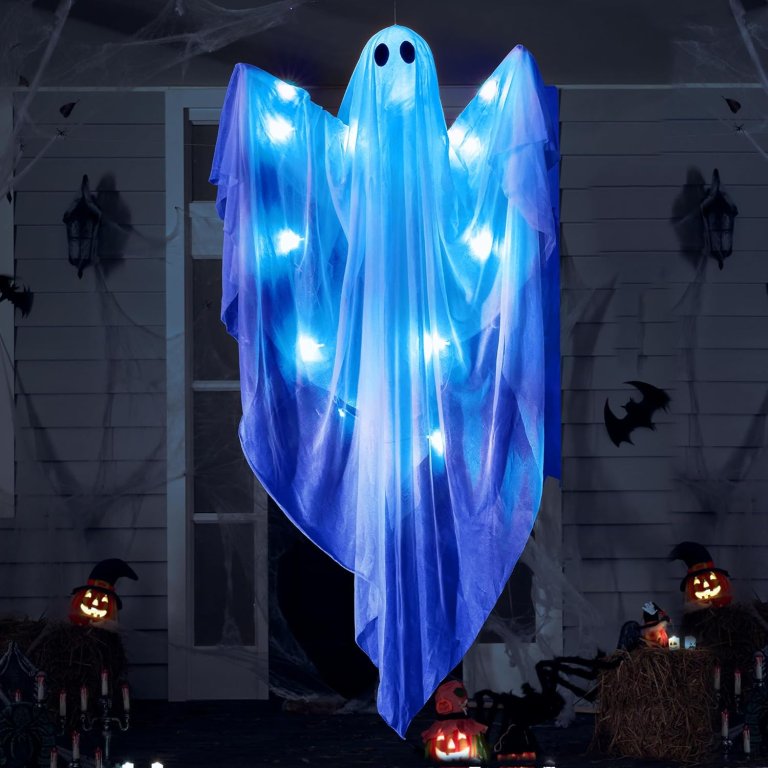 The Best Halloween Decorations on Amazon for quick delivery, hanging lighted ghost