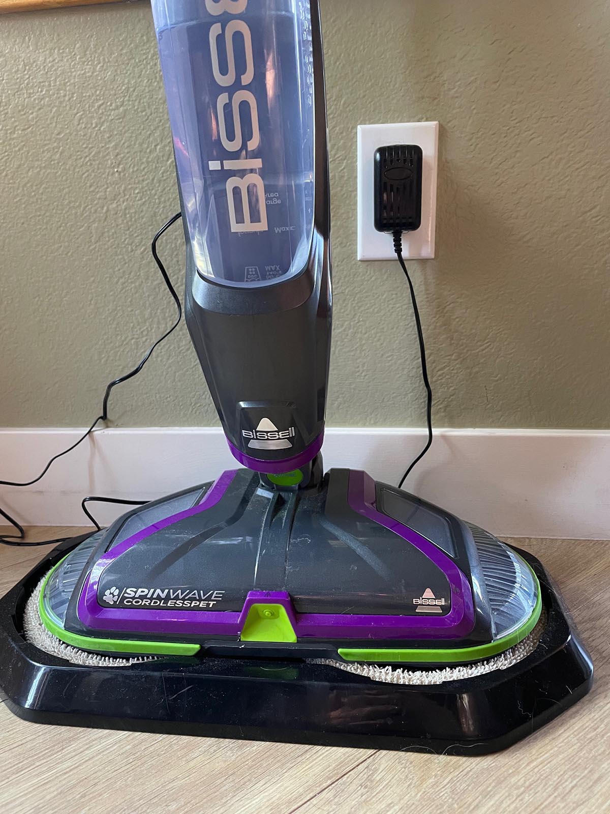 Bissell SpinWave Cordless Hard Floor Spin Mop charging