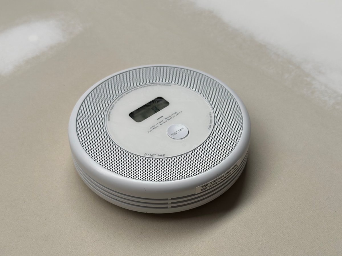 Close up of one of the best smoke detectors