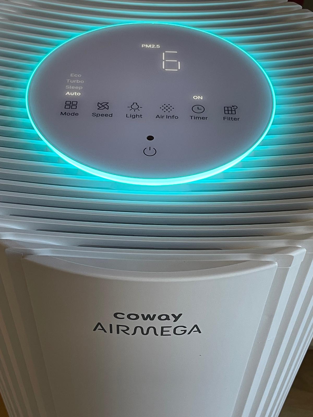Coway Airmega 450 Air Purifier display