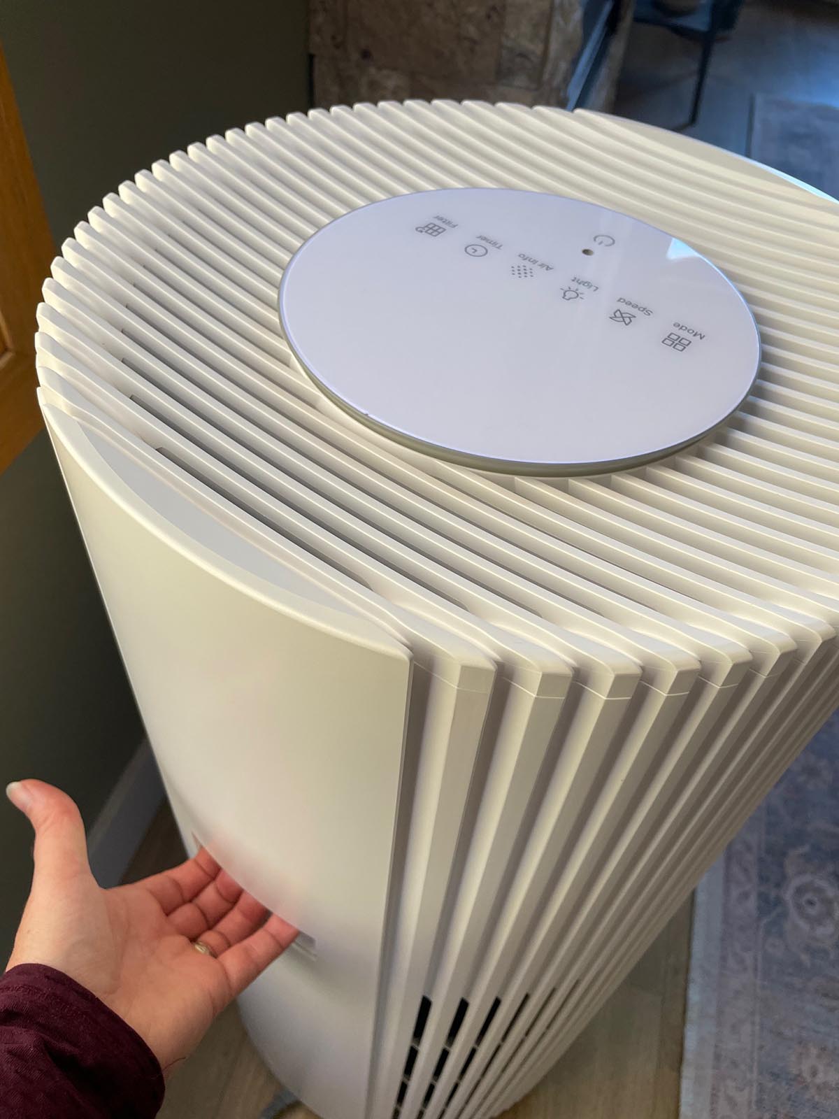 Coway Airmega 450 Air Purifier hidden handle