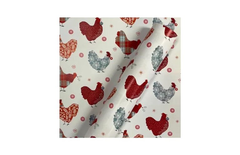 Early Black Friday Deals at Tractor Supply Red Shed Holiday Chicken Wrapping Paper