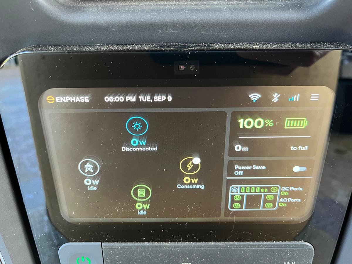 Enphase IQ solar generator display