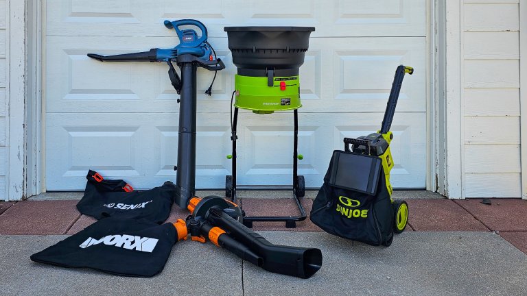 Group shot of leaf mulchers