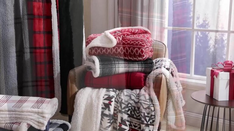 Home Depot Gift Guide Eddie Bauer Fair Isle Ikat Reverse Sherpa Throw