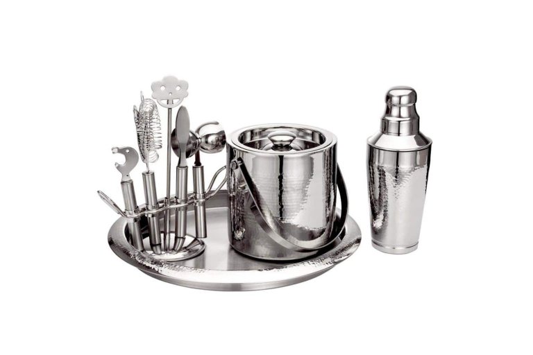 Home Depot Gift Guide Godinger Hammered Bar Set