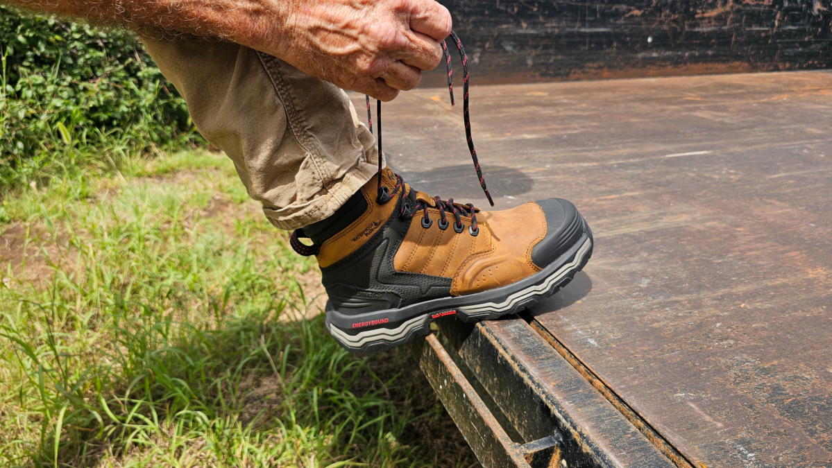 Lacing Up Wolverine Alpha boots