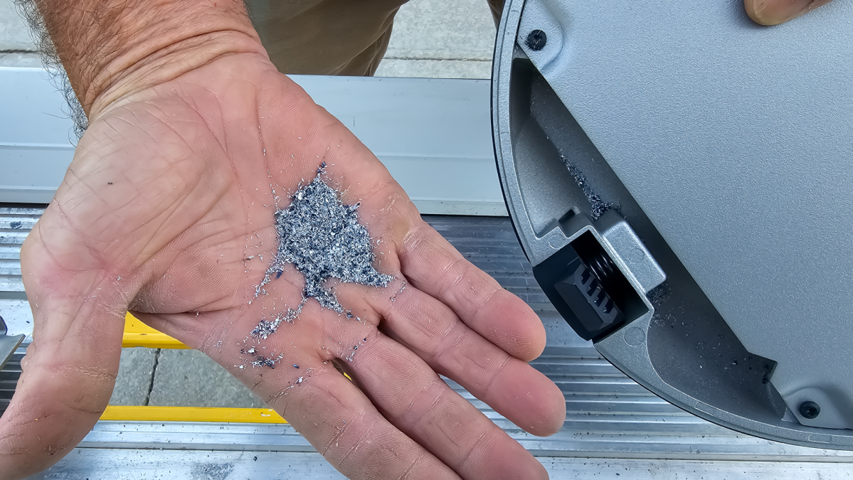 Metal Shards from collection bin