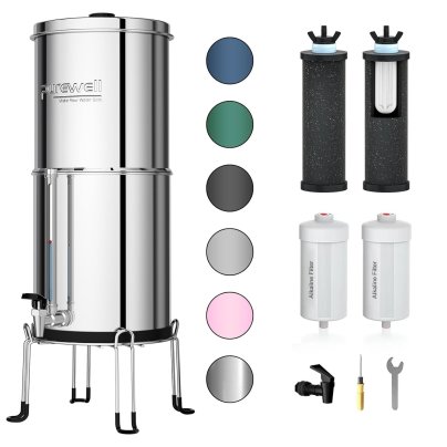 Purwell 7-Stage Alkaline Gravity Water Filter System