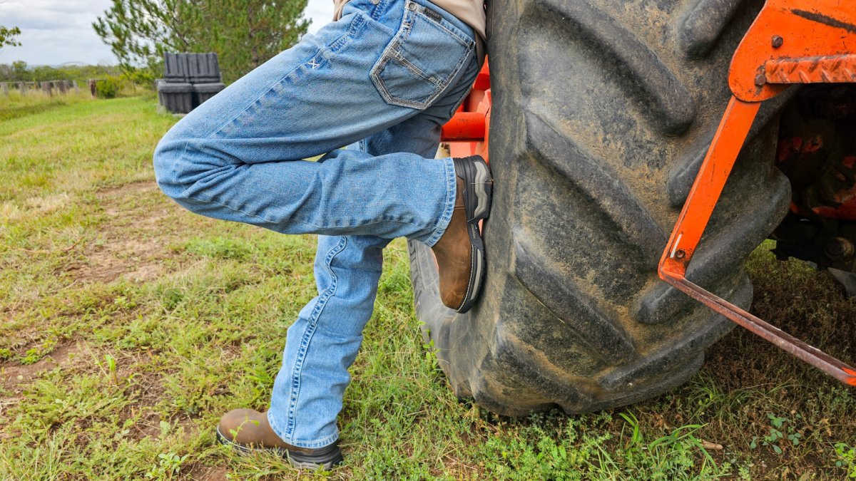 Resting with Wolverine Rancher Boots