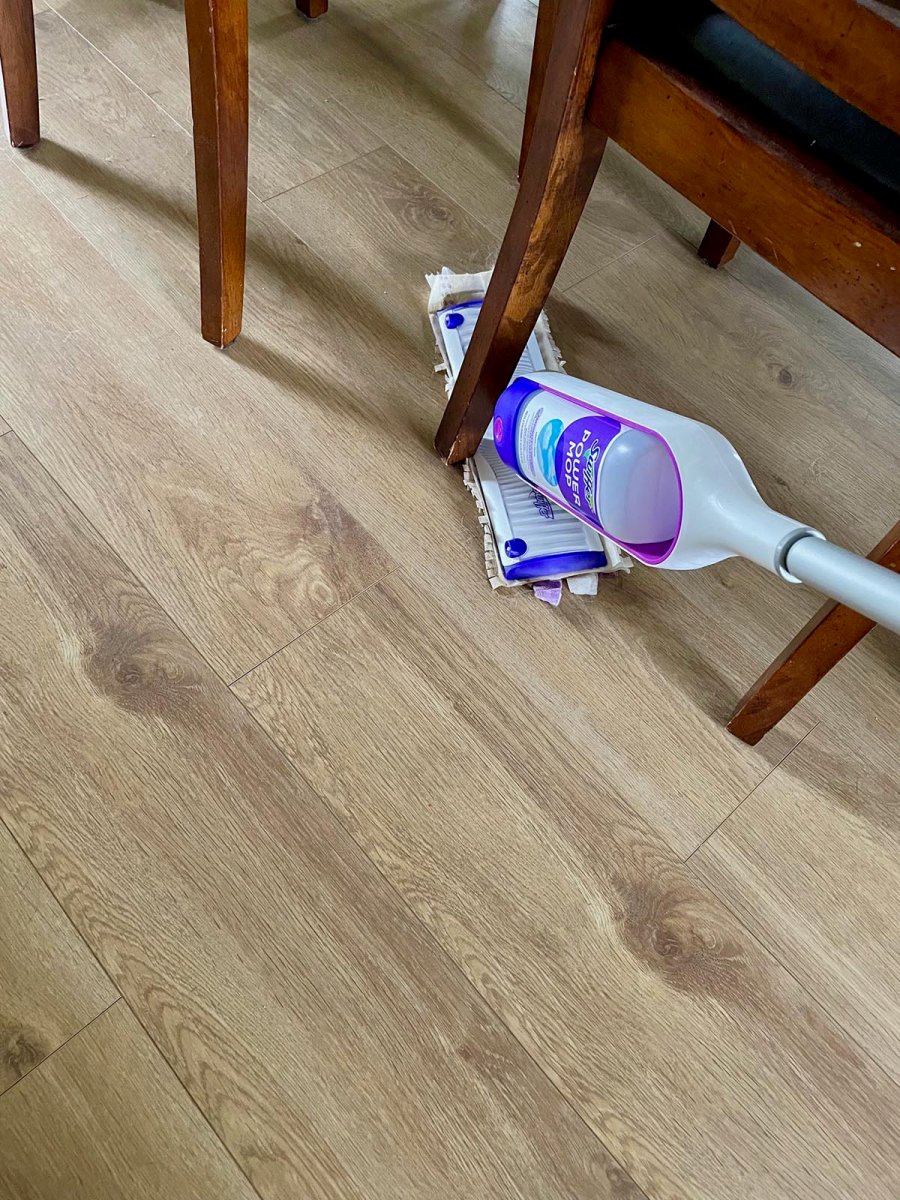 Swiffer PowerMop around chair leg